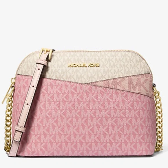 🌷 Michael Kors Jet Set Travel Medium Color-Block Signature Logo Crossbody Bag 🌷 - Picture 4 of 16